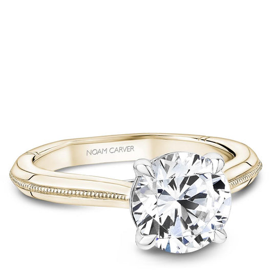 LaViano Fashion 18K Yellow Gold and Platinum Semi Mounting 2.5 Carat Head