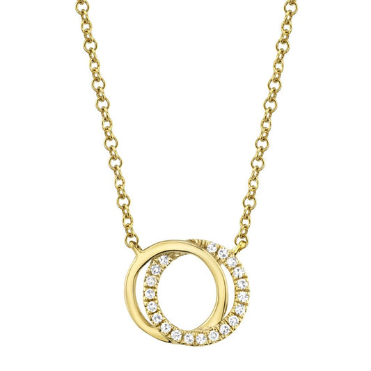 Shy Creation 14K Yellow Gold Diamond Necklace