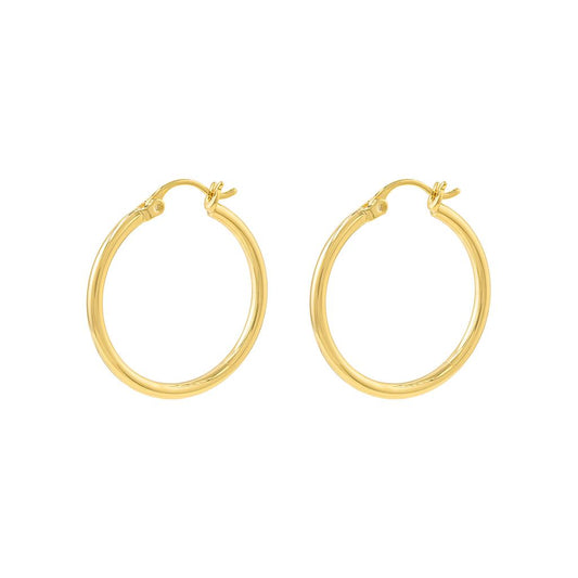 LaViano Fashion 14K Yellow Gold Hoop Earrings