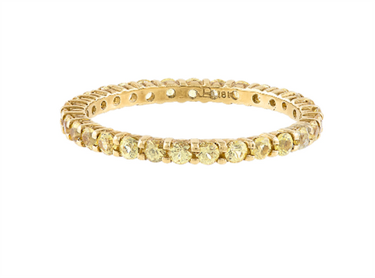 Pe Jay Creations 18K Yellow Gold Yellow Sapphire Band