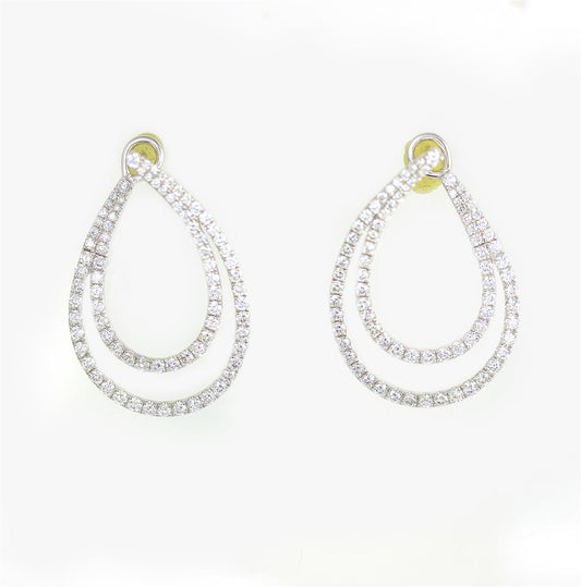 Frederic Sage 18K White Gold Diamond Earrings