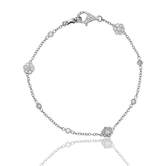 LaViano Fashion 18K White Gold Diamond Bracelet