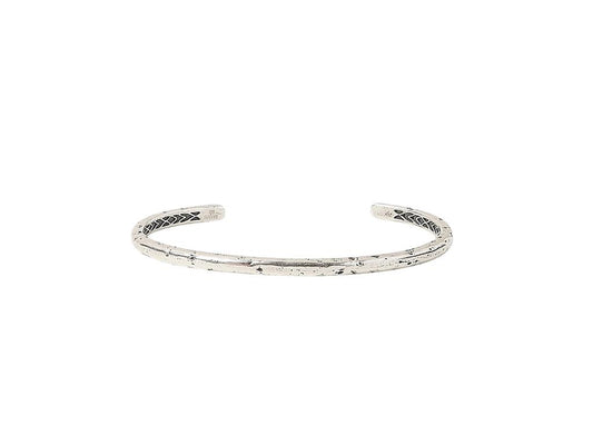 John Varvatos Sterling Silver Plain Distressed Cuff Bracelet