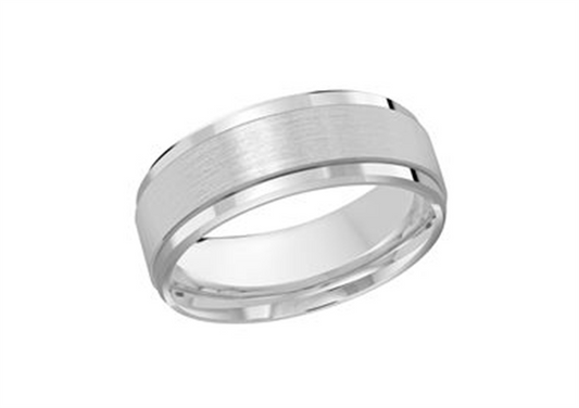 LaViano Fashion 14K White Gold Wedding Band 7MM Size 10