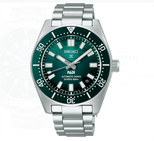 Seiko Prospex Luxe 1965 Diver SS Automatic Green Dial PADI SE