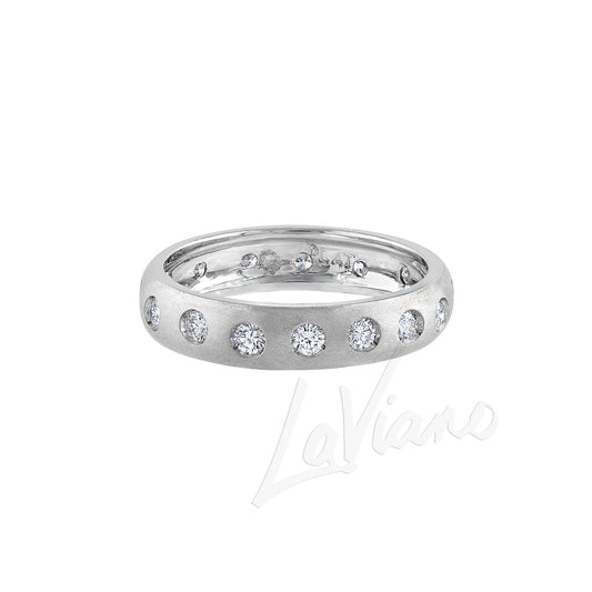 LaViano Fashion Platinum Diamond Eternity Wedding Band