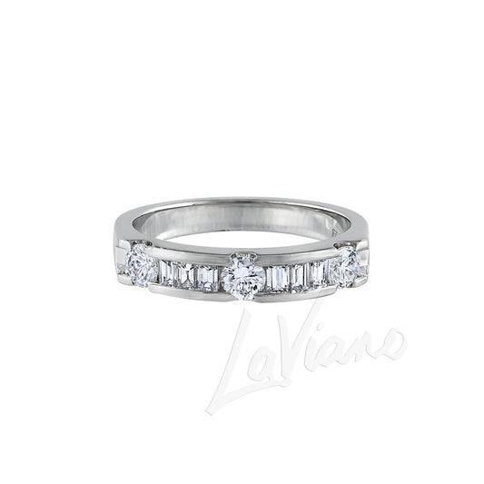 LaViano Fashion Platinum Diamond Wedding Band