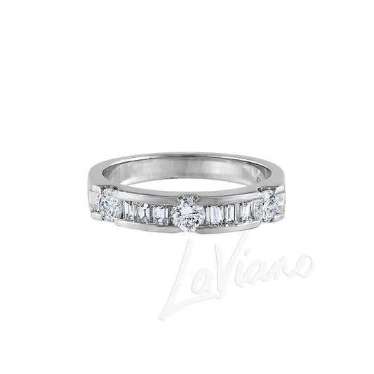 LaViano Fashion Platinum Diamond Wedding Band