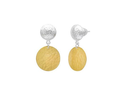 Gurhan Sterling Silver Earrings Layered with 24K Yellow Gold