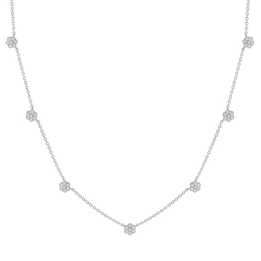 LaViano Fashion 18K White Gold Diamond Necklace