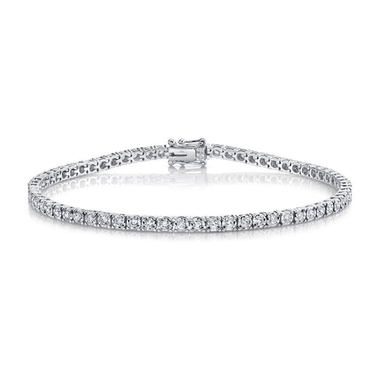 LaViano Fashion 14K White Gold Diamond Bracelet
