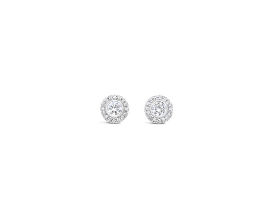 LaViano Fashion 14K White Gold Diamond Earrings