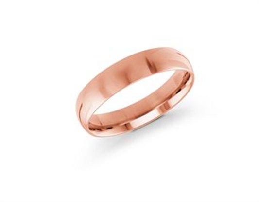 LaViano Fashion 18K Rose Gold Wedding Band 5MM Size 9
