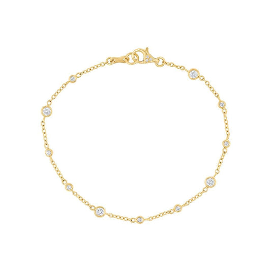 LaViano Fashion 18K Yellow Gold Diamond Bracelet