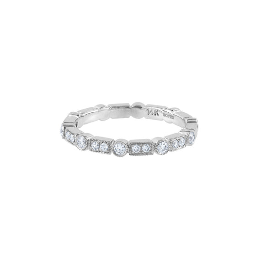 LaViano Fashion 14K White Gold Diamond Band