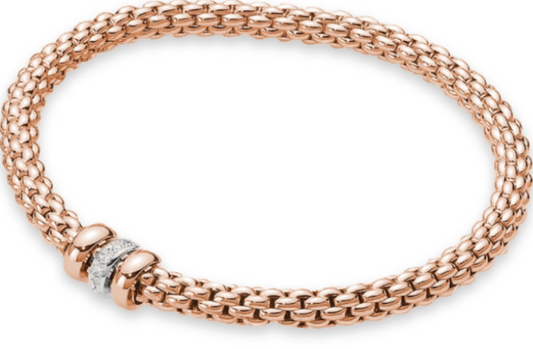 FOPE 18K Rose and White Gold Diamond Bracelet