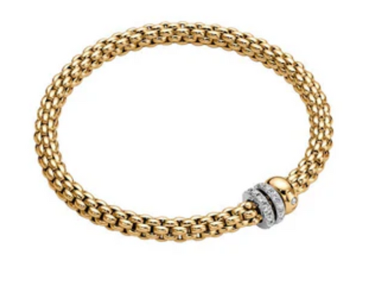 FOPE 18K Two Tone Bracelet Diamonds