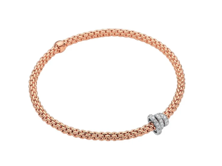 FOPE 18K Rose and White Gold Diamond Bracelet