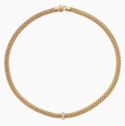 FOPE 18K Two Tone Diamond Necklace