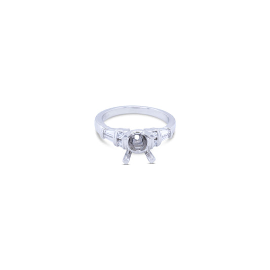 Pe Jay Creations Platinum and Diamond Semi Mounting Ring