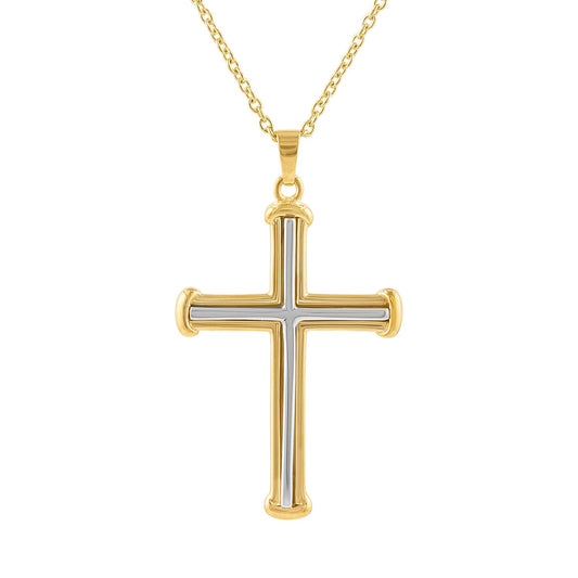 LaViano Fashion 14K Two Tone Cross