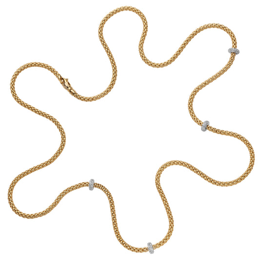 FOPE 18K Two Tone Diamond Necklace