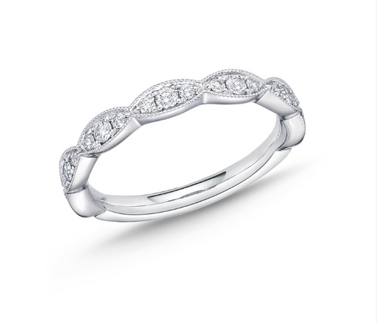 LaViano Fashion 18K White Gold Diamond Band