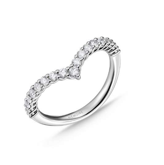 LaViano Fashion 18K White Gold Diamond Wedding Band