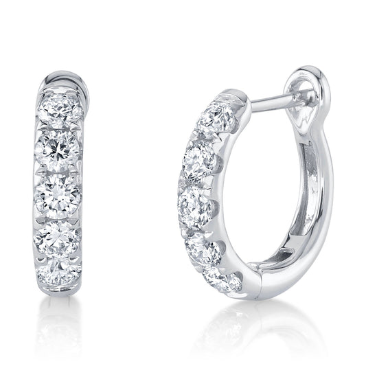 Shy Creation 14K White Gold Diamond Earrings