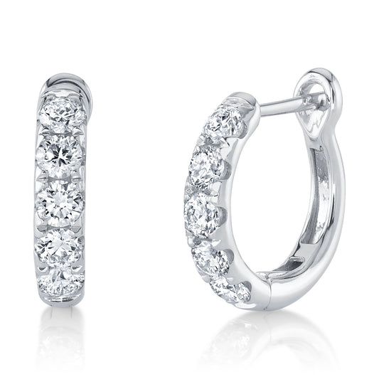 Shy Creation 14K White Gold Diamond Earrings