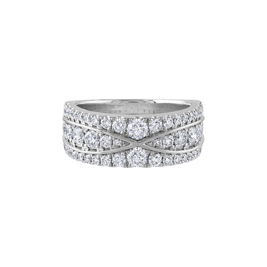LaViano Fashion 18K White Gold Diamond Band