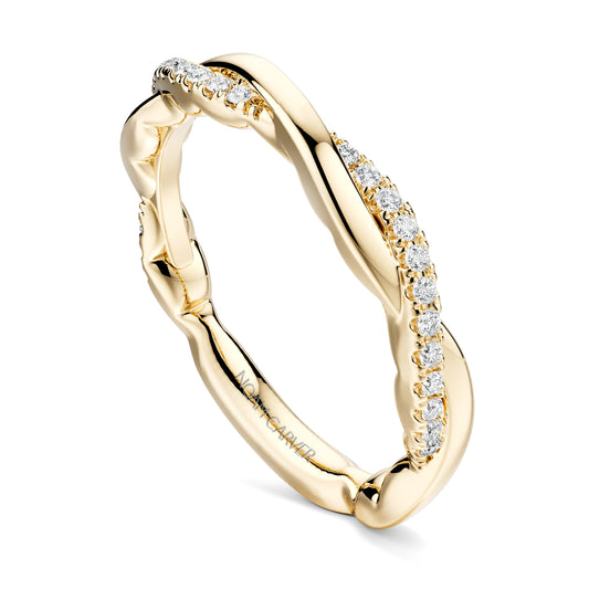 LaViano Fashion 18K Yellow Gold Diamond Wedding Band