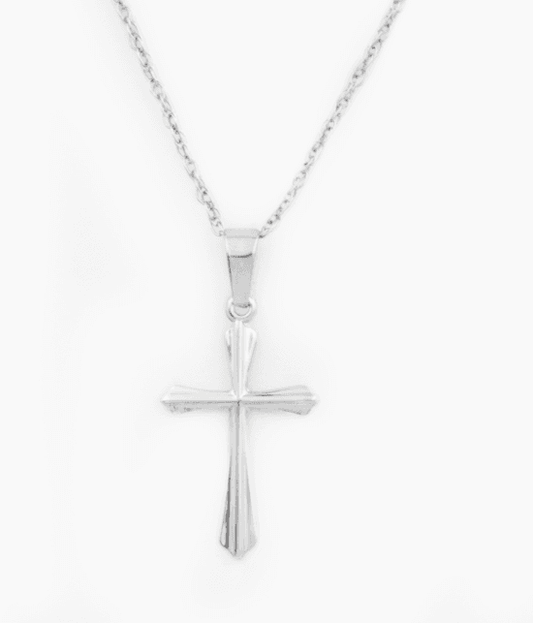 LaViano Fashon 14K White Gold Cross