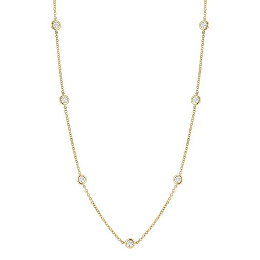 Laviano Fashion 14K Yellow Gold Diamond Necklace
