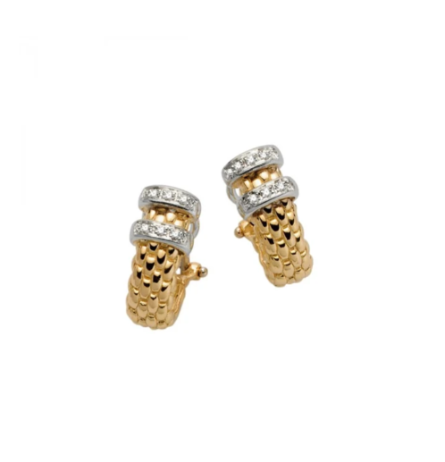 FOPE 18K Yellow Gold Diamond Earrings Diamonds