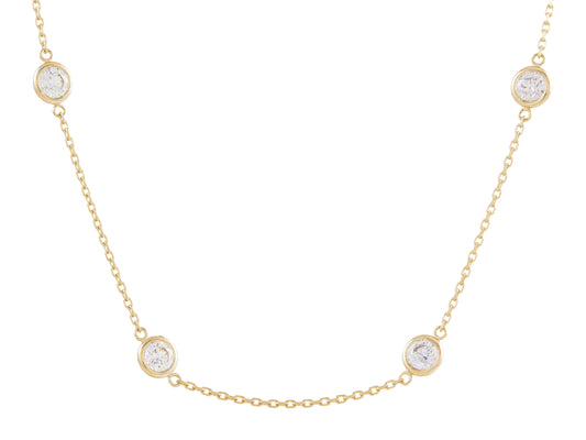LaViano Fashion 14K Yellow Gold Diamond Necklace