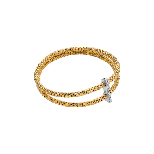 FOPE 18K Two Tone Diamond Bracelet Diamonds .17 Carats