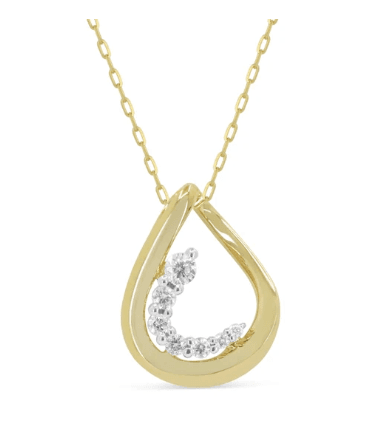 LaViano Fashion 14K Yellow Gold Diamond Pendant Diamonds