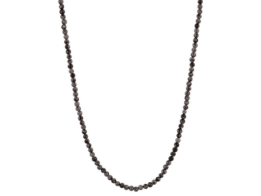 John Varvatos Sterling Silver and Obsidian Beaded Necklace