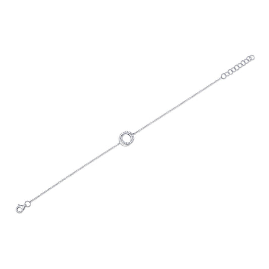 Shy Creations 14K White Gold Diamond Bracelet