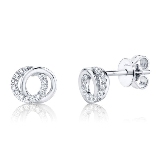 Shy Creations 14K White Gold Diamond Earrings