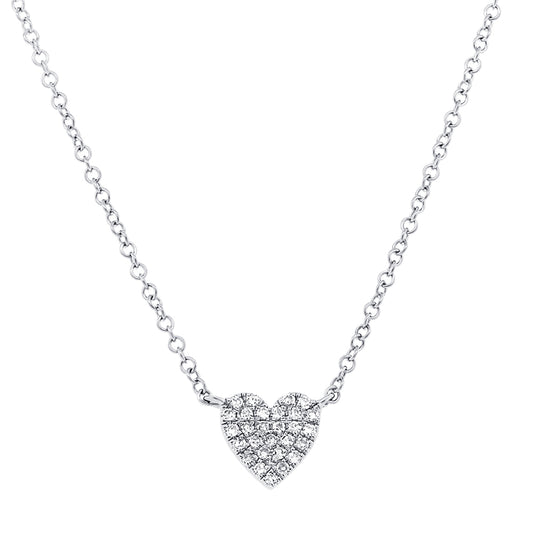 Shy Creations 14K White Gold Diamond Necklace
