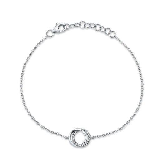Shy Creations 14K White Gold Diamond Bracelet