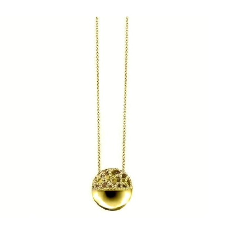 Nanis 18K Yellow Gold Lemon Quartz and Diamond Pendant