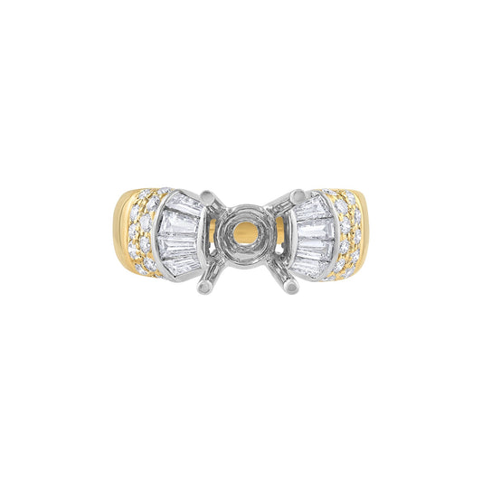 LaViano Fashioon 18K Two Tone Diamond Semi Mounting