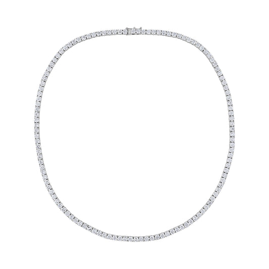 LaViano Fashion 18K White Gold Diamond Tennis Necklace