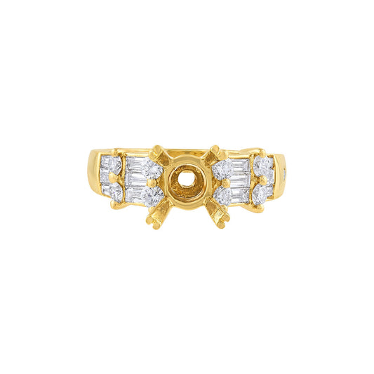 LaViano Fashion 18K Yellow Gold Diamond Semi Mounting