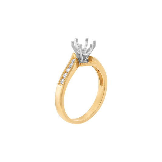 LaViano Fashion 14K Yellow Gold Diamond Semi Mounting