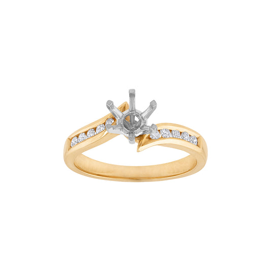 LaViano Fashion 14K Yellow Gold Diamond Semi Mounting