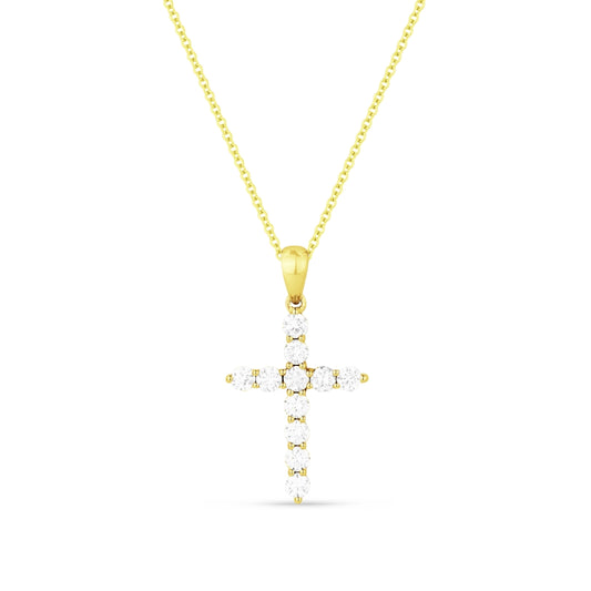 LaViano Fashion 14K Yellow Gold Diamond Cross